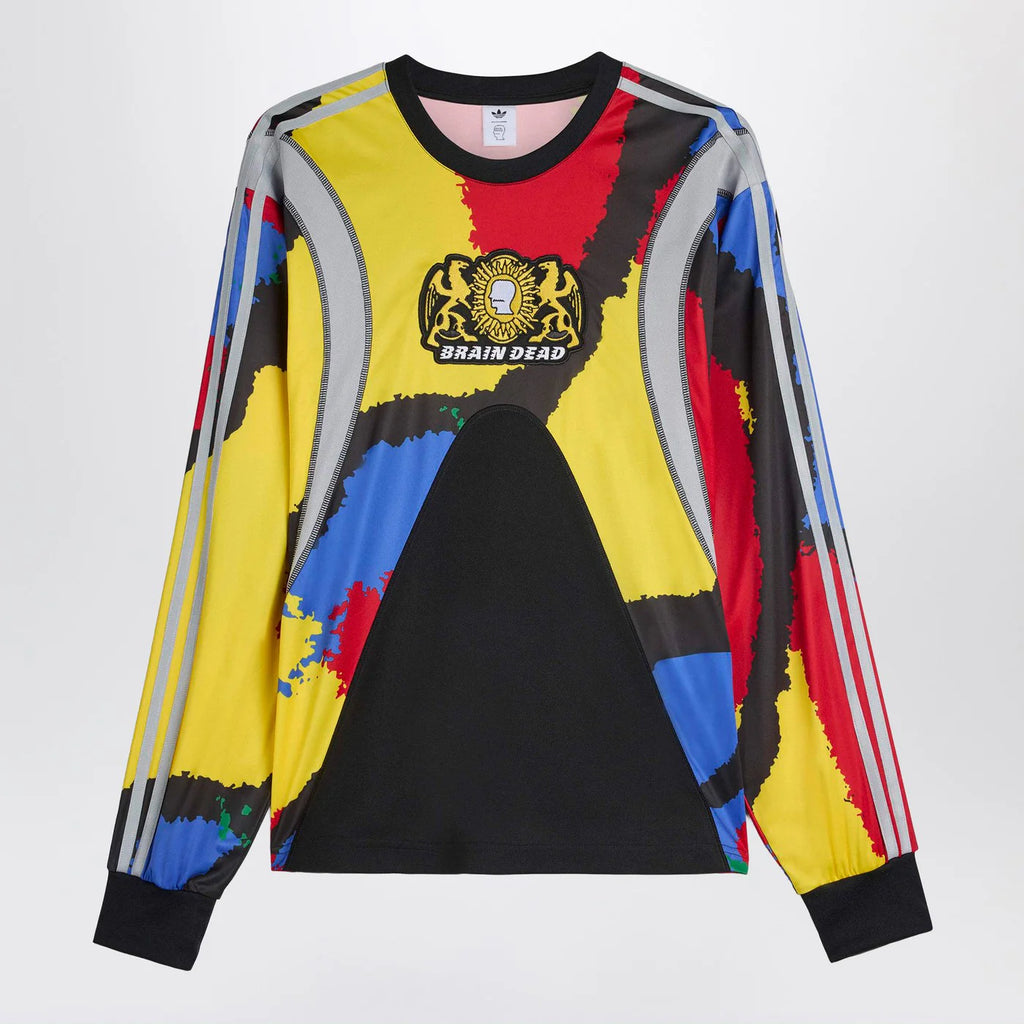 adidas x Brain Dead Black/Eqt Yellow jersey with logo patch