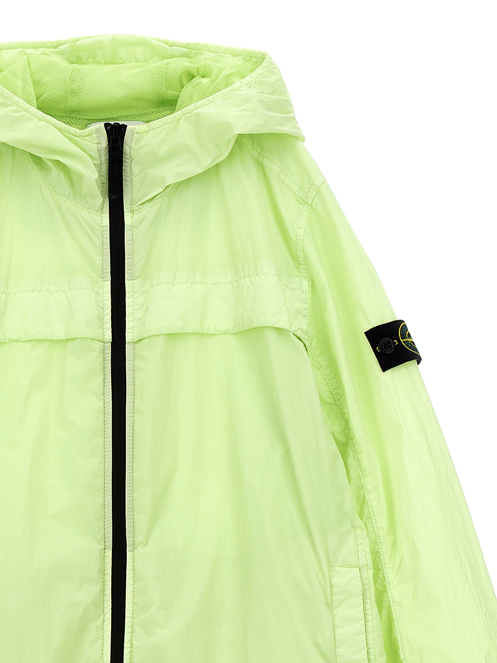 Stone Island Junior Logo Badge Hooded Jacket