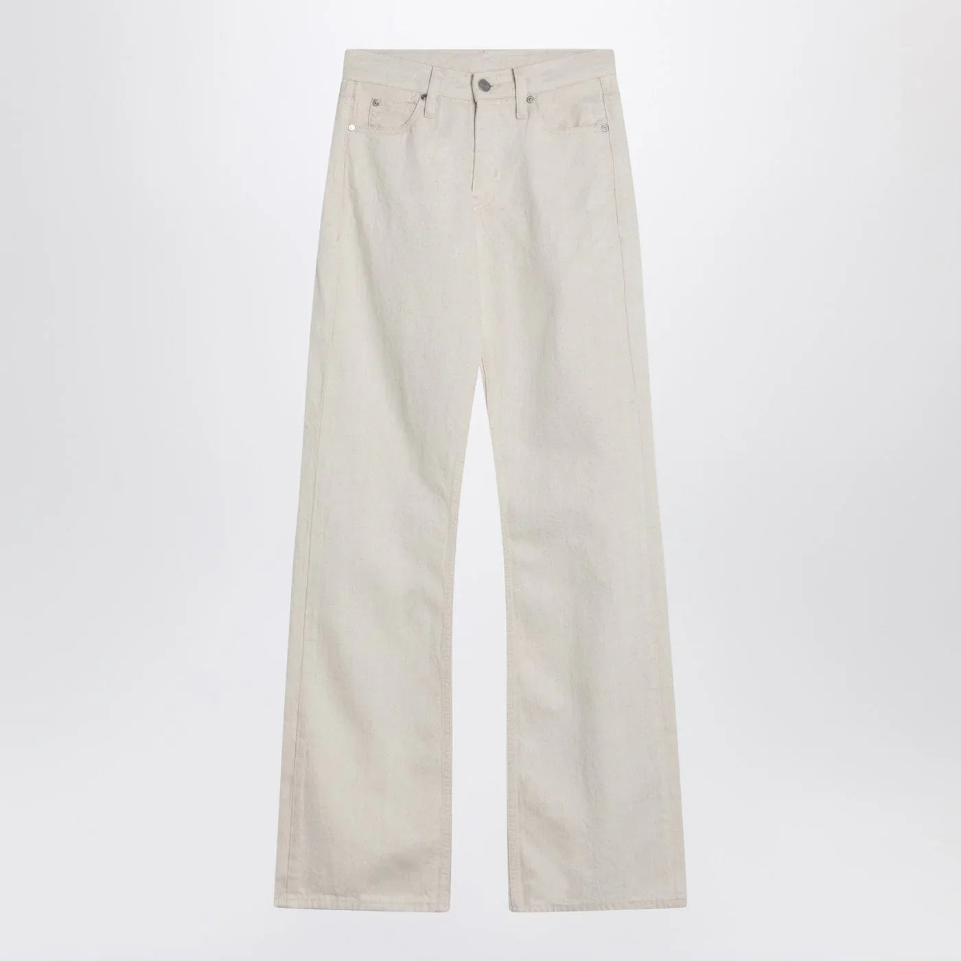Calvin Klein Relaxed Flared beige jeans in linen blend