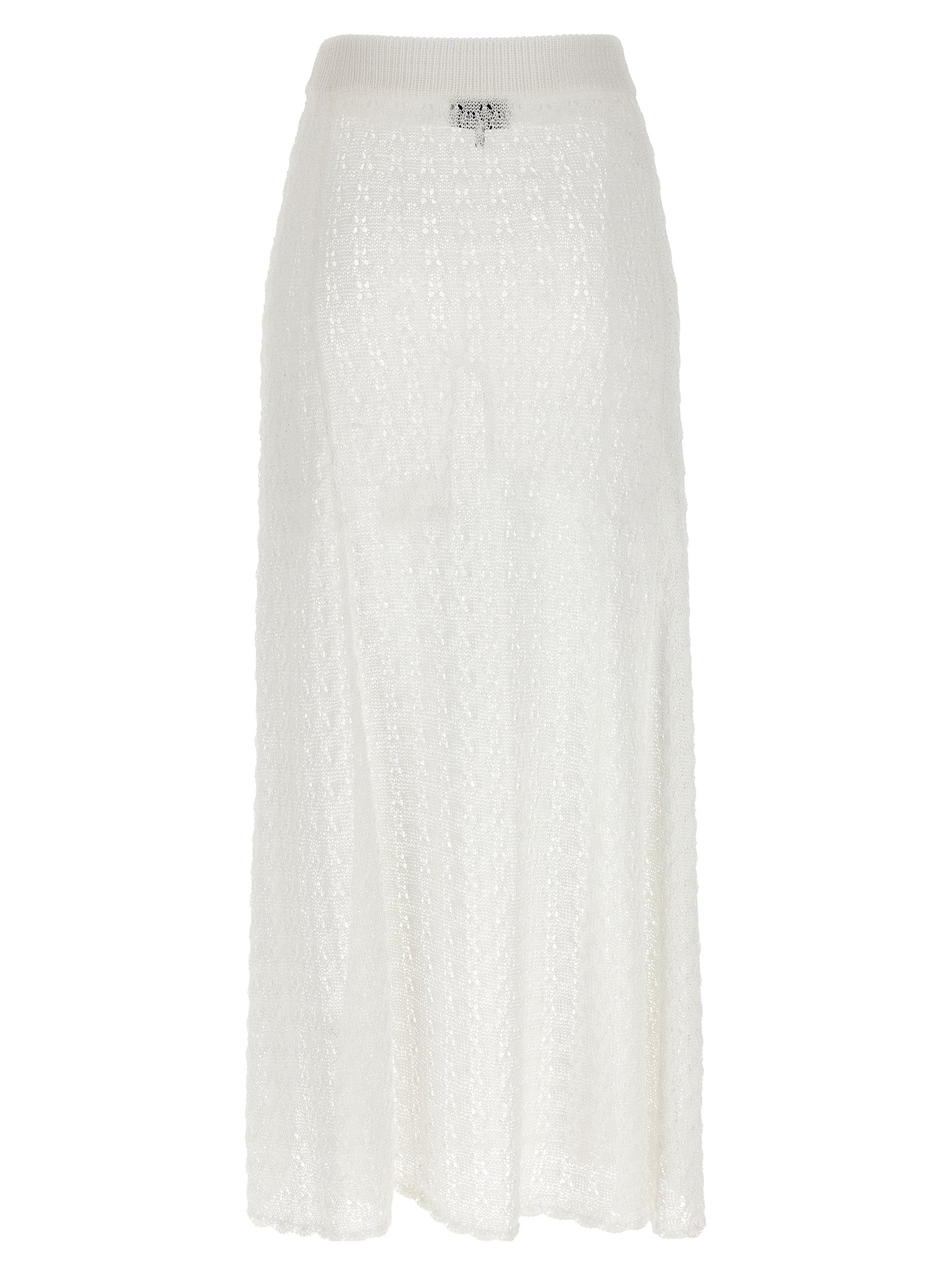 Ganni Shiny Pointelle Knit Skirt