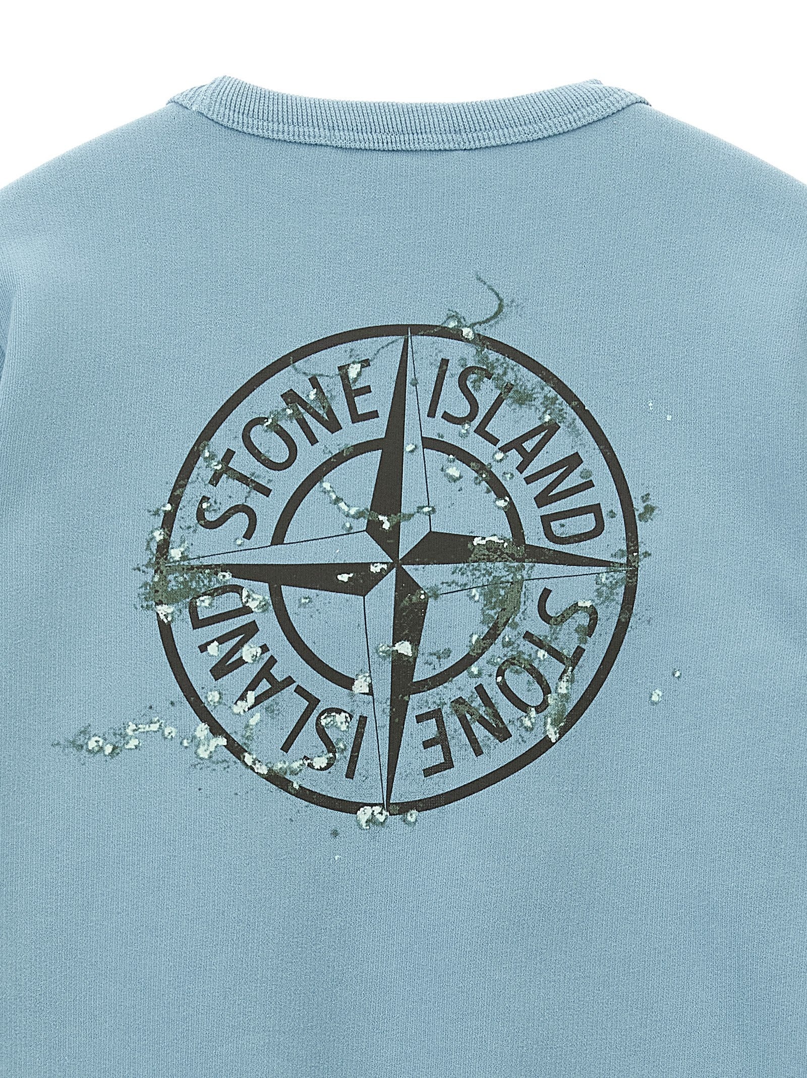 Stone Island Junior Front And Back Print Sweatshirt