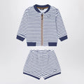 K-Way Sponge outfit white/cobalt blue striped