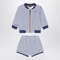 K-Way Sponge outfit white/cobalt blue striped