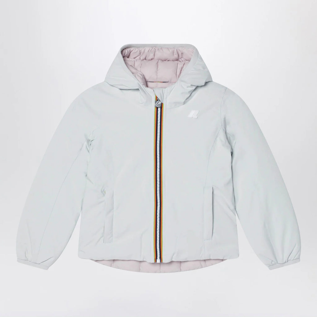 K-Way Reversible Lily Thermo jacket in gardenia white/pink