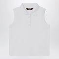 K-Way White sleeveless cotton polo