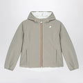 K-Way Reversible Lily Warm jacket in green/gardenia white