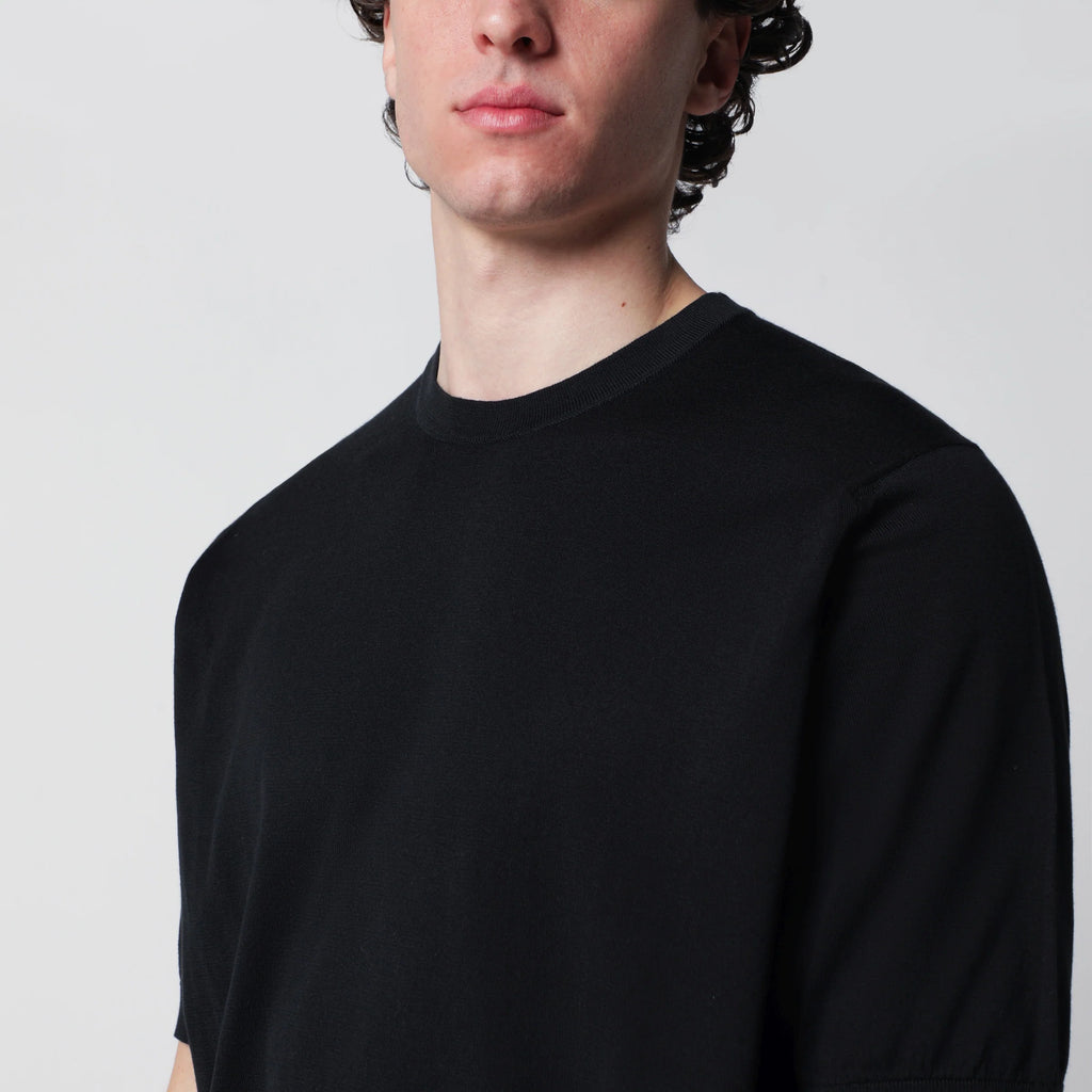 JOHN SMEDLEY Kempton black cotton sweater