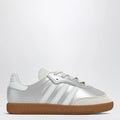 adidas Originals Samba Silver Metallic Sneakers with Elastic Laces
