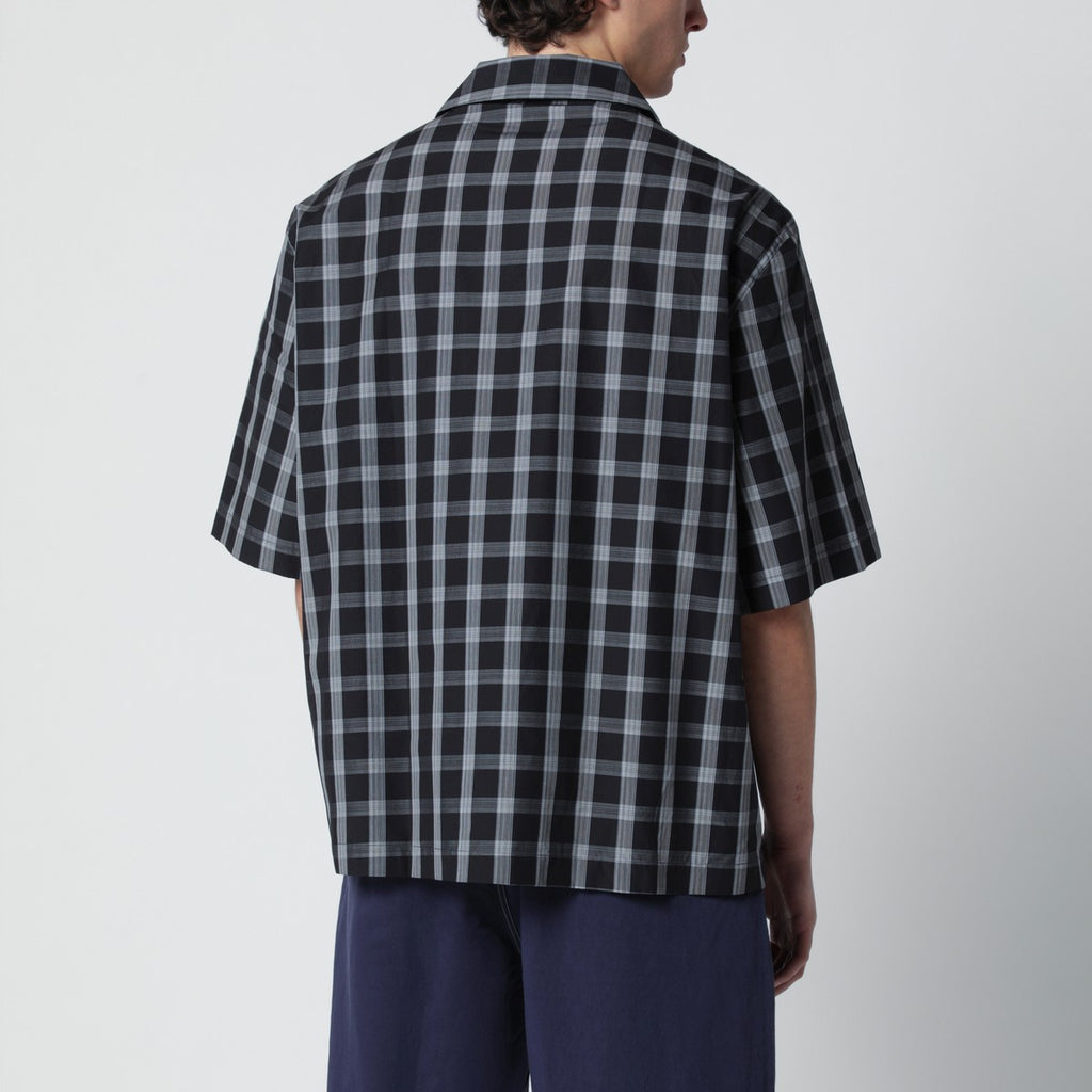 STUDIO NICHOLSON Kline shirt black check pattern