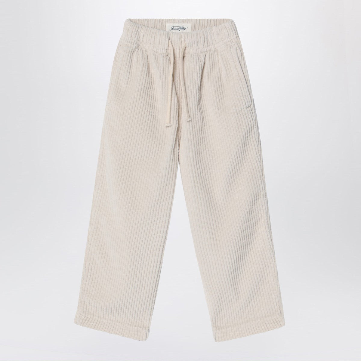 American Vintage Padow écru ribbed trousers