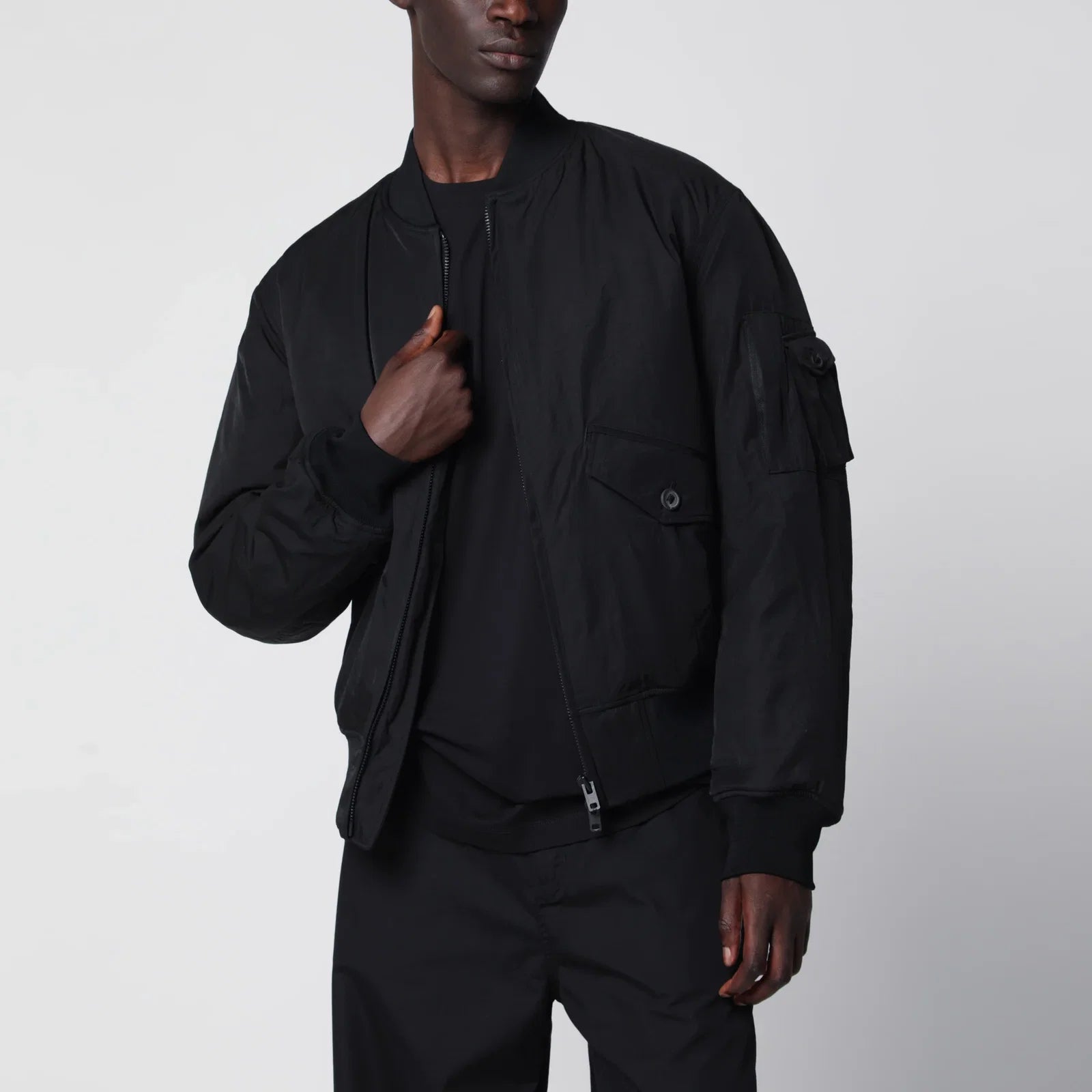 adidas Y-3 Y-3 bomber jacket in black nylon