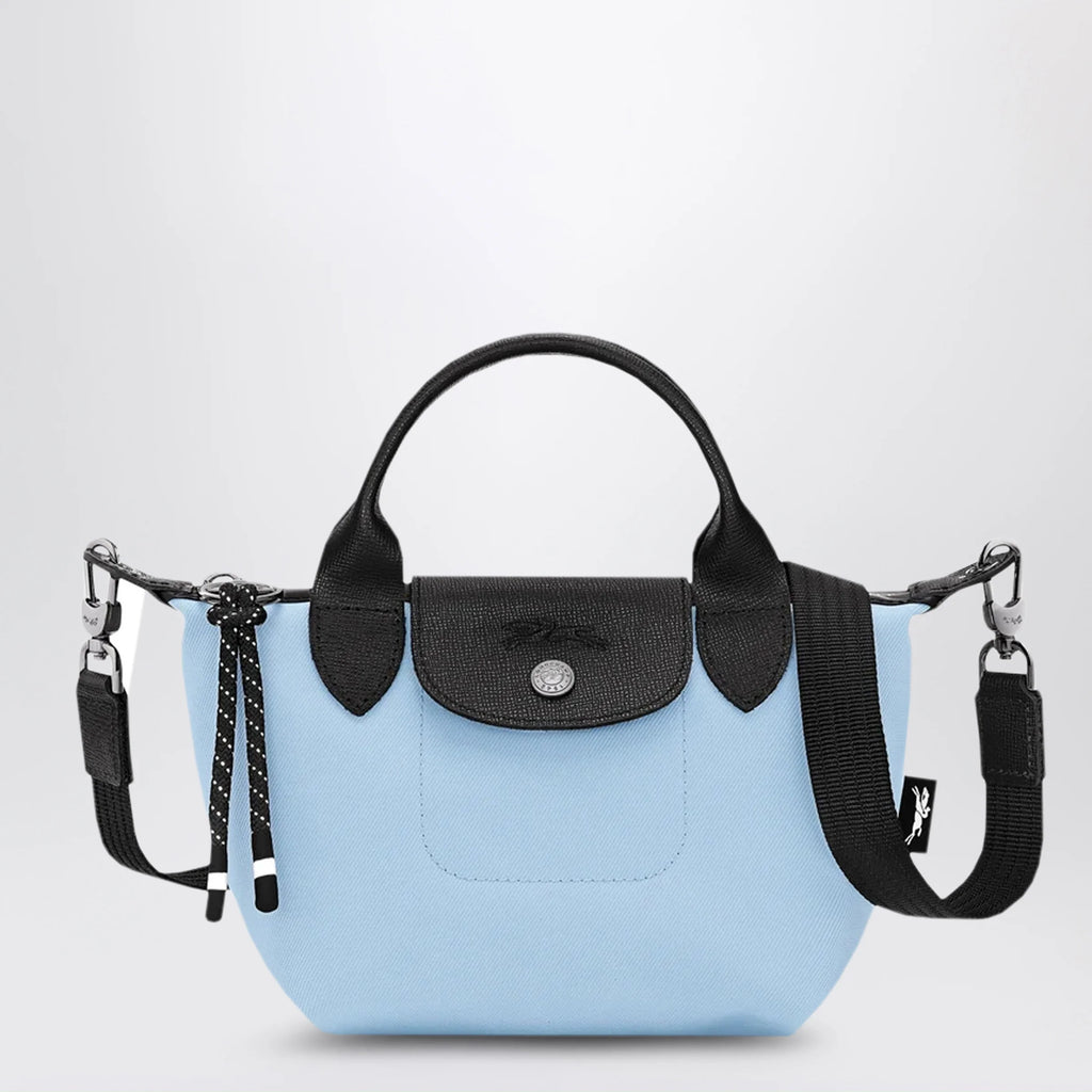 Longchamp XS Le Pliage Energy bag with handle in recycled canvas in Sky blue