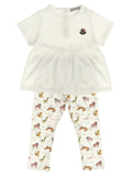 Moncler Enfant Animal Print T-shirt + Leggings Set