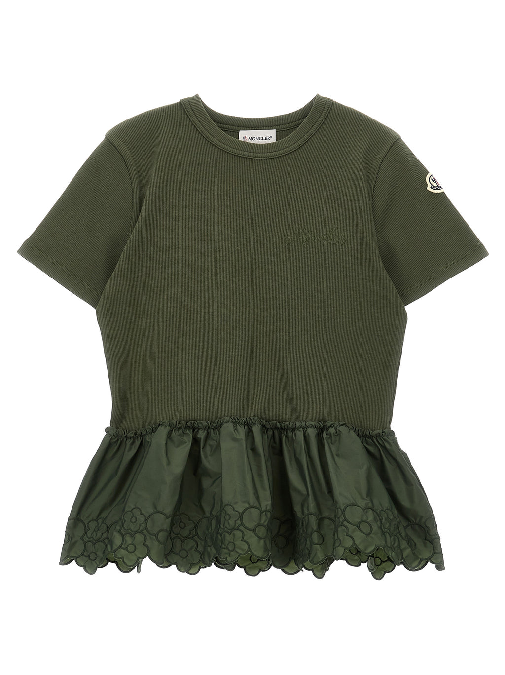 Moncler Enfant Floral Embroidery T-shirt
