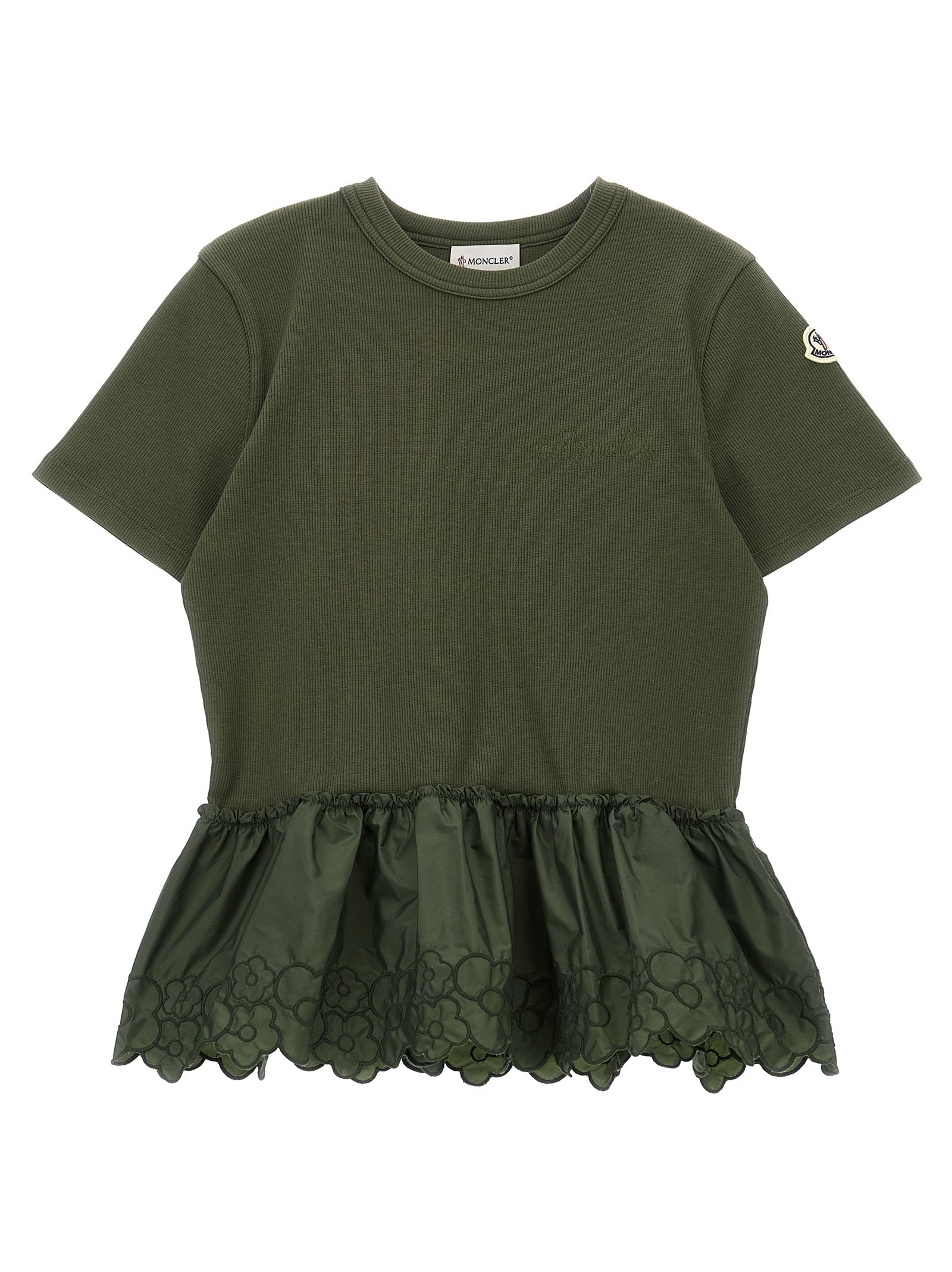 Moncler Enfant Floral Embroidery T-shirt