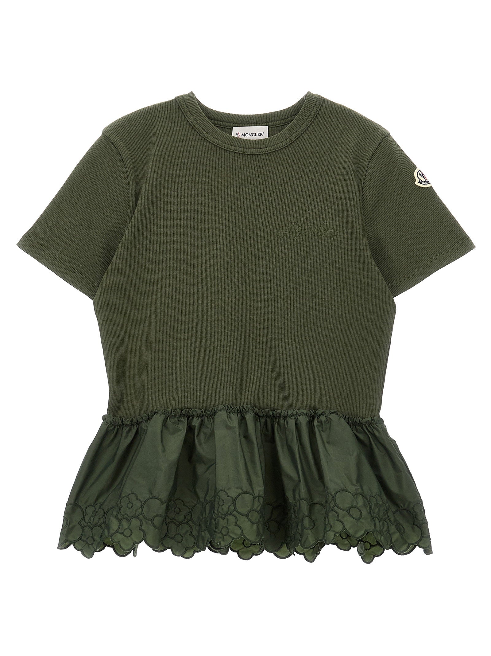 Moncler Enfant Floral Embroidery T-shirt
