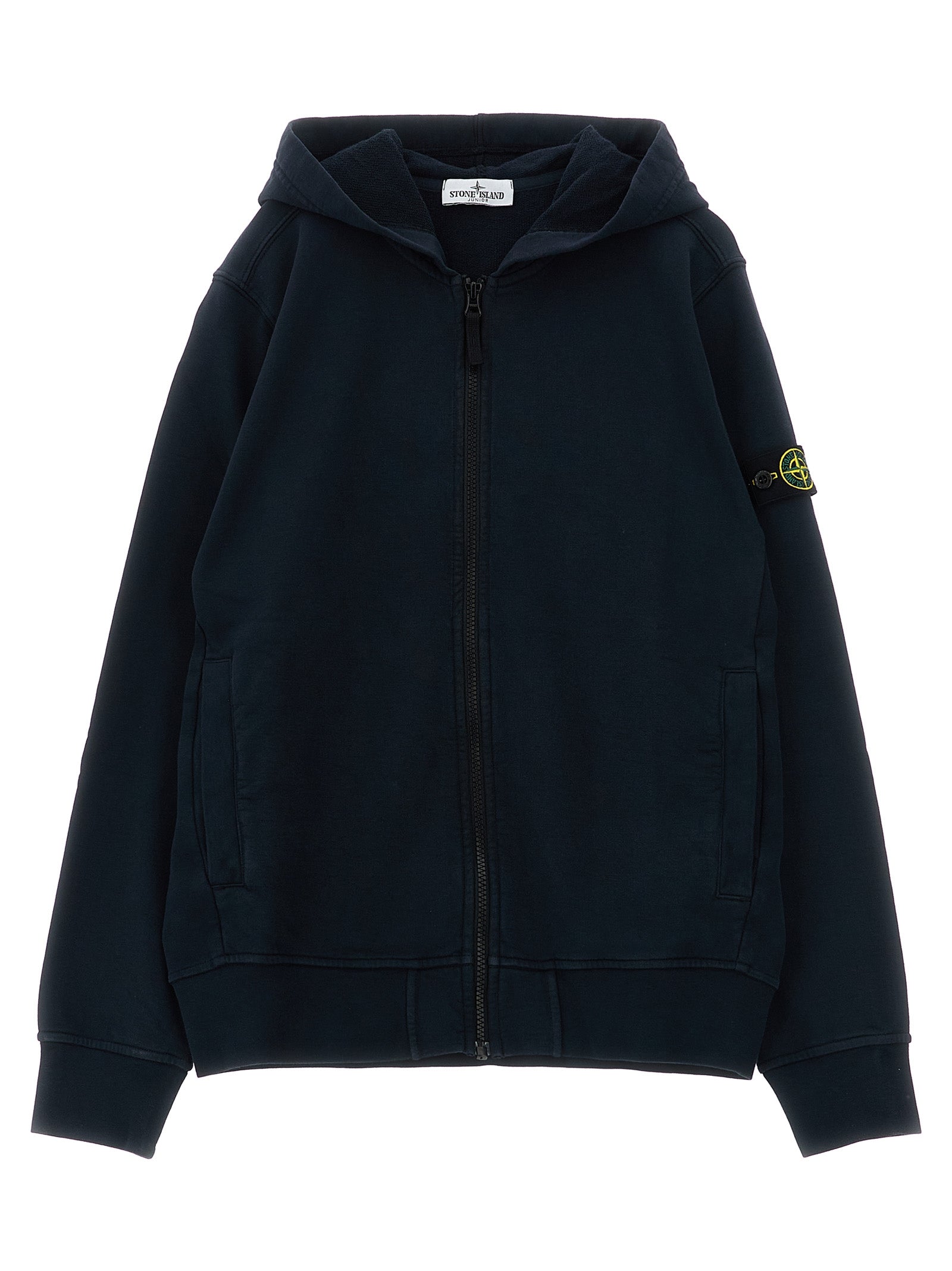 Stone Island Junior Logo Badge Hoodie