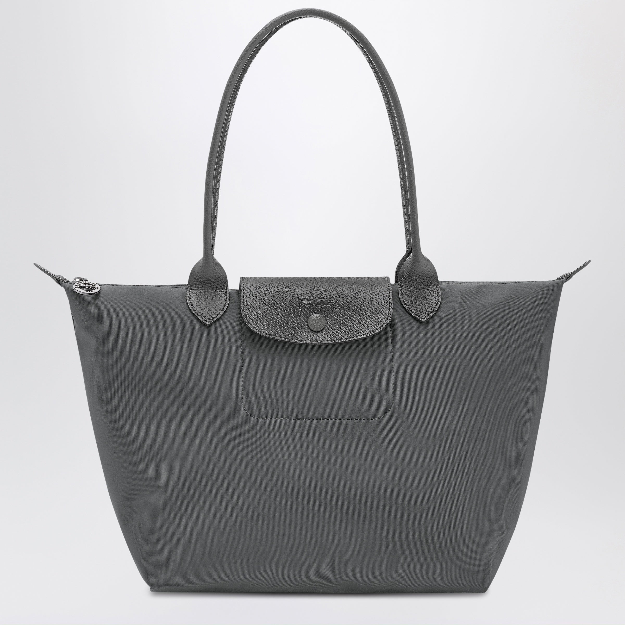 Longchamp Anthracite grey shopping bag M Le Pliage One
