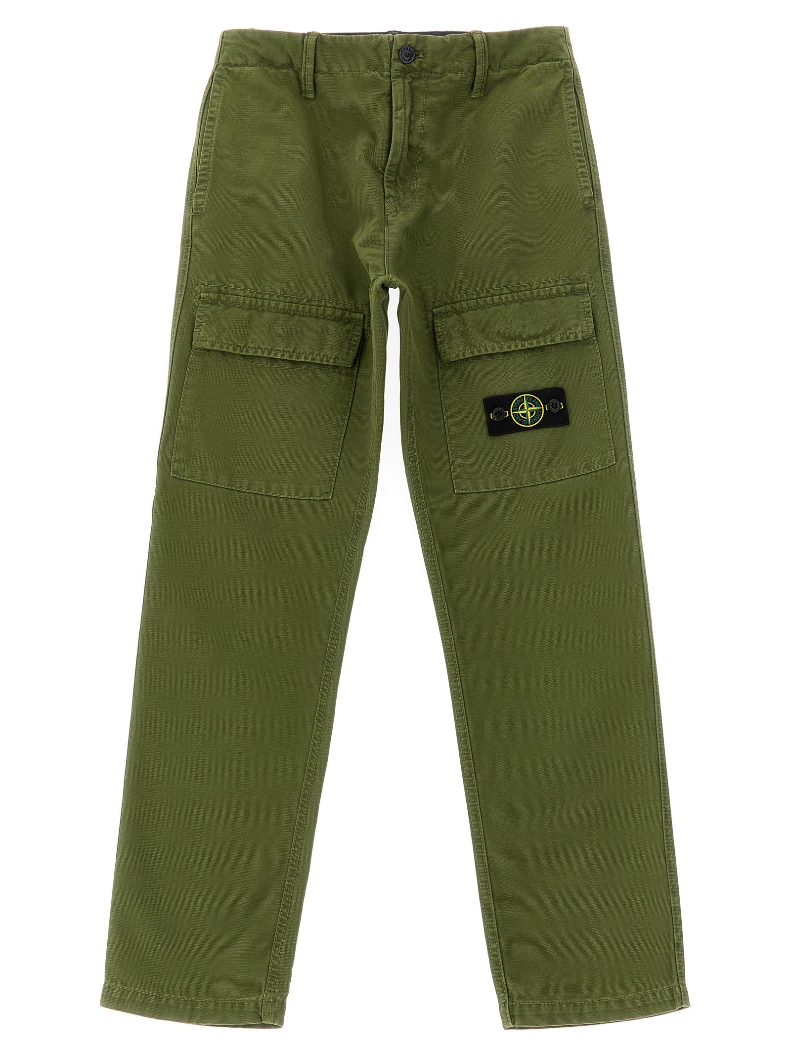 Stone Island Junior Canvas Cargo Pants
