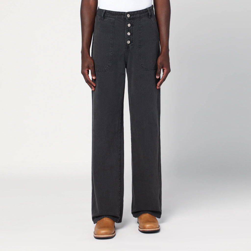 Basketcase Gallery Faded Black jeans with buttons