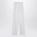 Sportmax Wide white cotton trousers