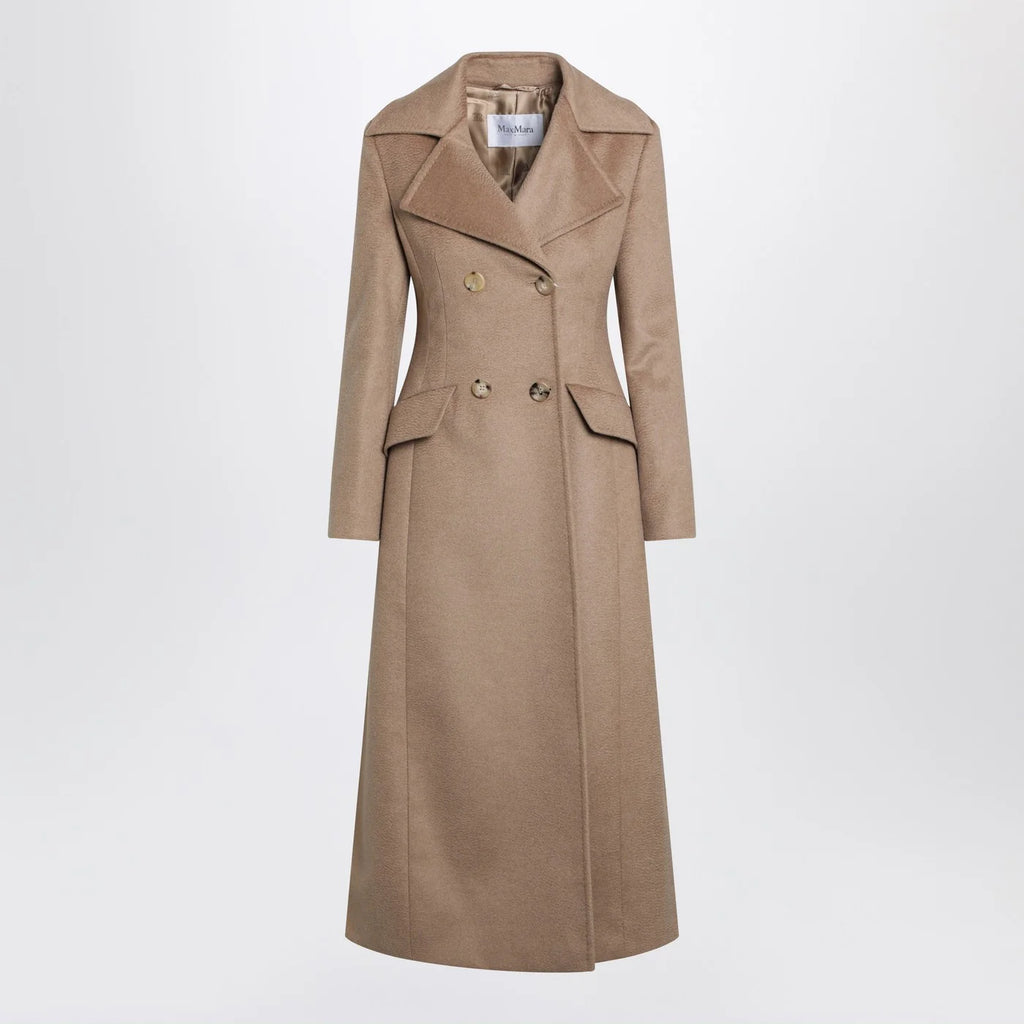 Max Mara Camel long double-breasted coat