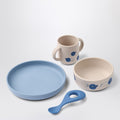 Liewood Vivi tableware set in light blue/sand Pufferfish