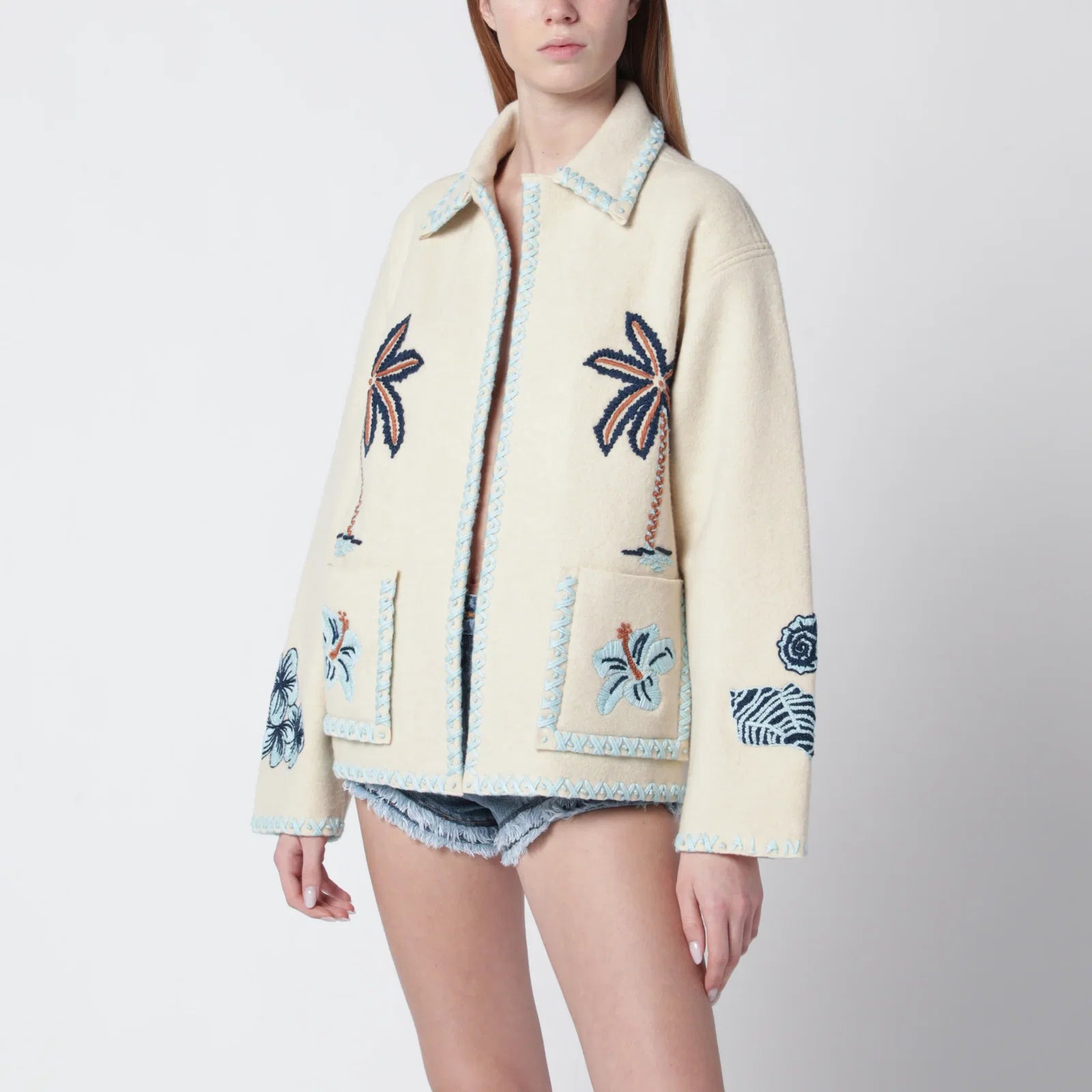 Alanui Sand-colored wool Remember Me jacket