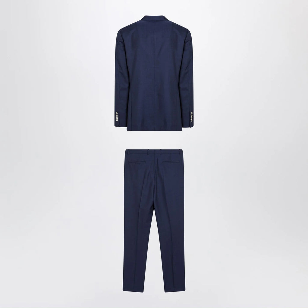 Brunello Cucinelli Blue single-breasted wool suit
