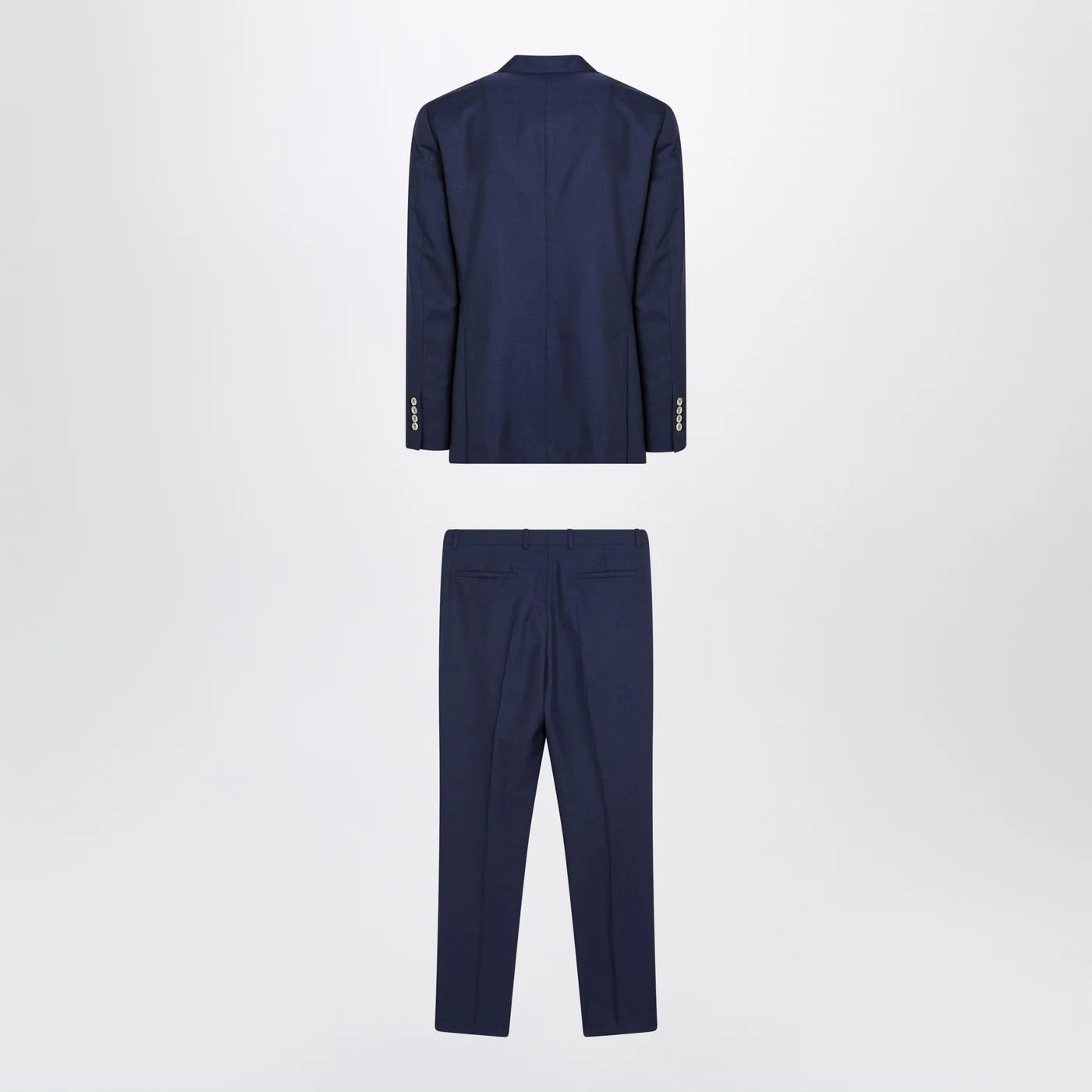 Brunello Cucinelli Blue single-breasted wool suit