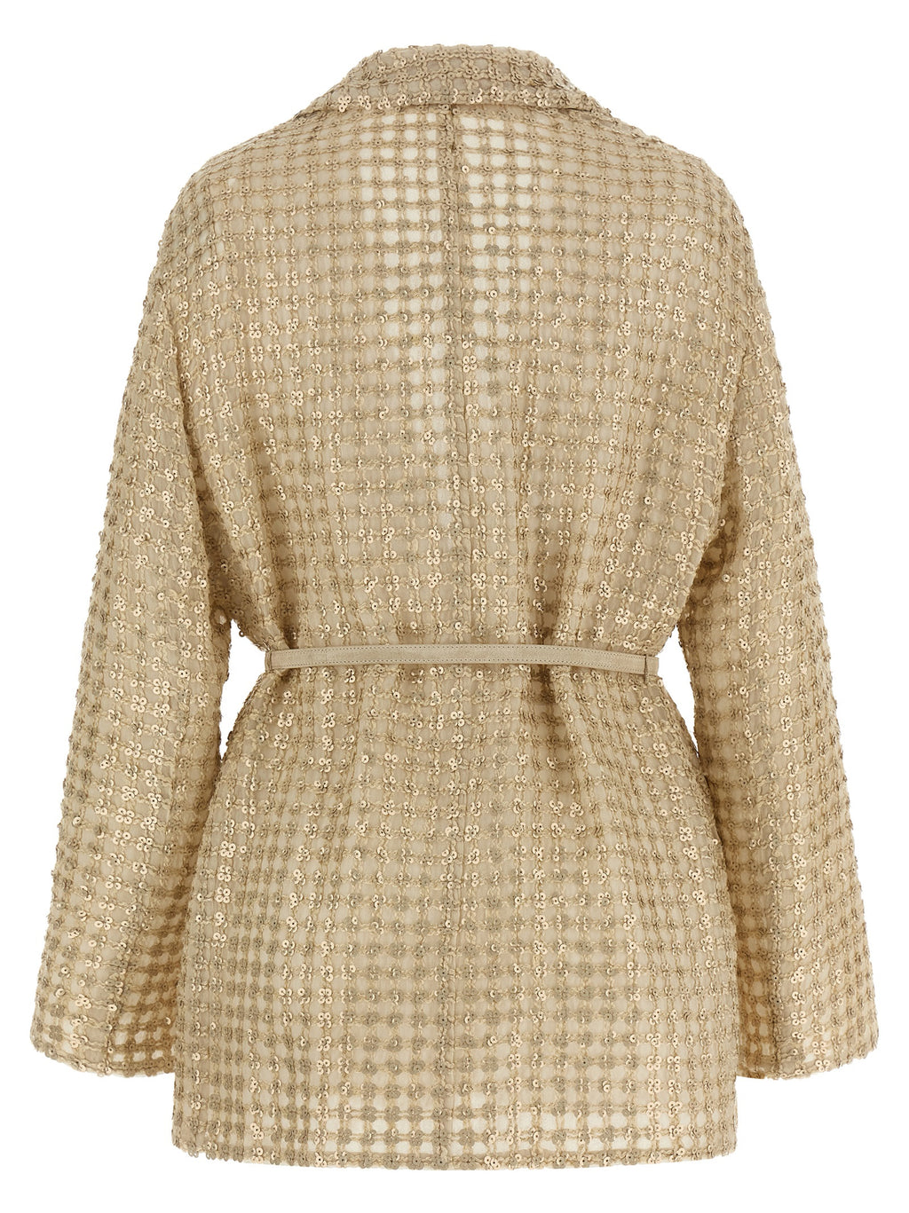 Brunello Cucinelli Dazzling Net Embroidery Organza Blazer