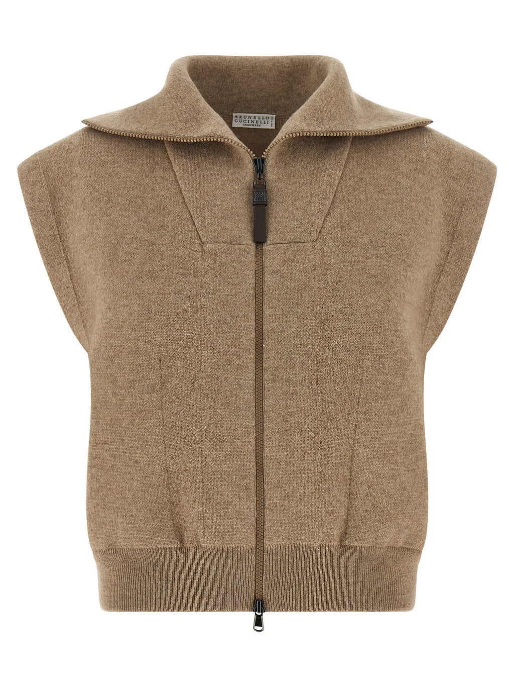 Brunello Cucinelli Shiny Zipper Pull Vest