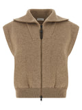 Brunello Cucinelli Shiny Zipper Pull Vest