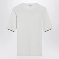 Brunello Cucinelli White cashmere and silk knit top