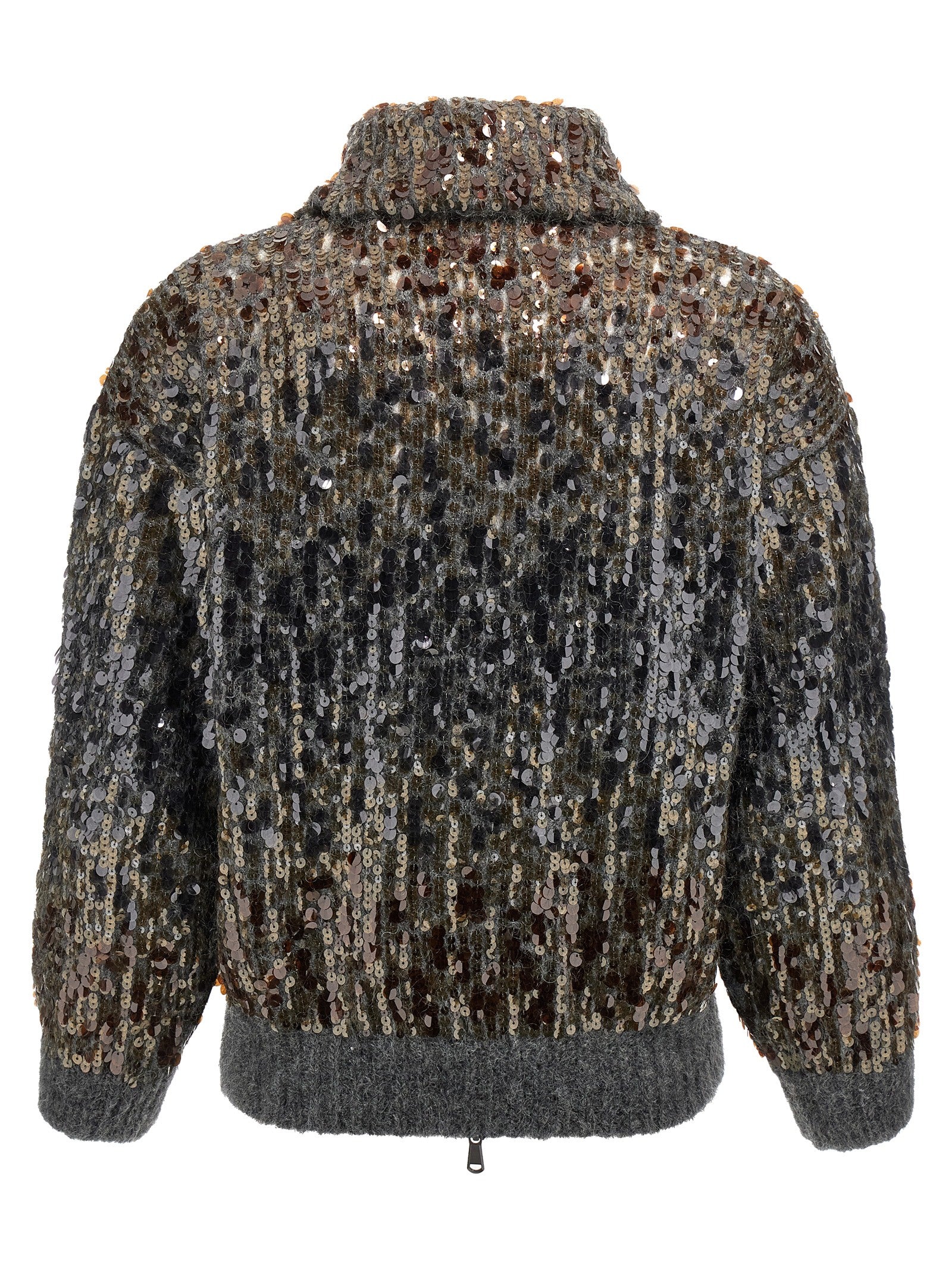 Brunello Cucinelli Dazzling Dégradé Embroidery Cardigan
