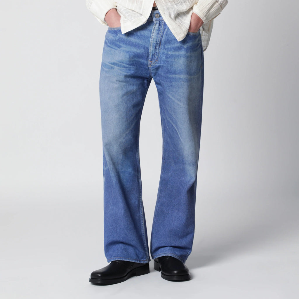 Our Legacy Jeans Third Cut in Digital Blue Aurora Print