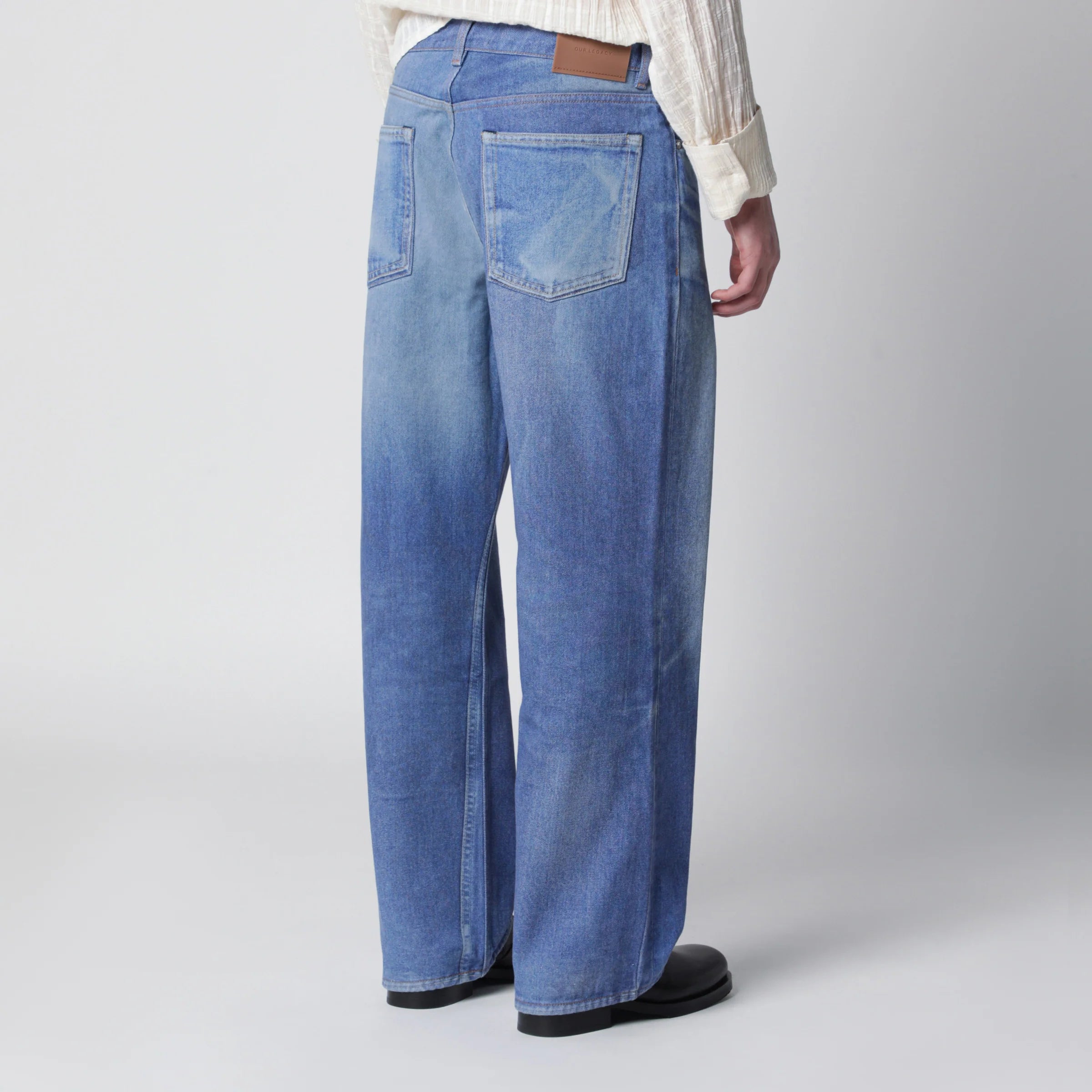 Our Legacy Jeans Third Cut in Digital Blue Aurora Print