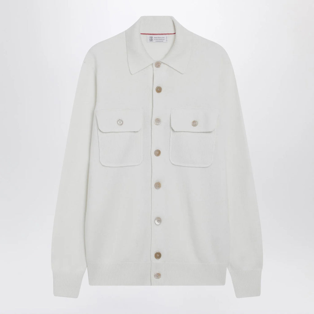 Brunello Cucinelli White cashmere cardigan