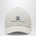 Brunello Cucinelli White cotton baseball cap