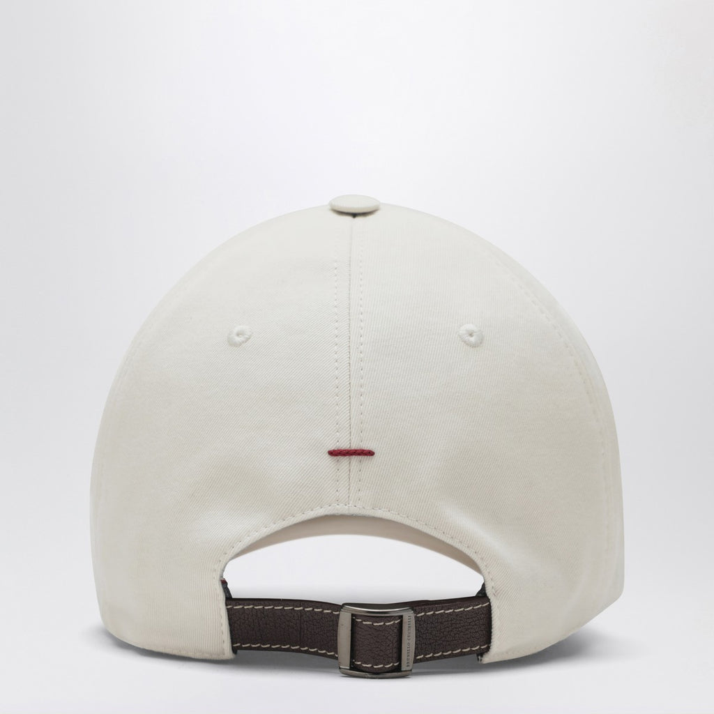 Brunello Cucinelli White cotton baseball cap