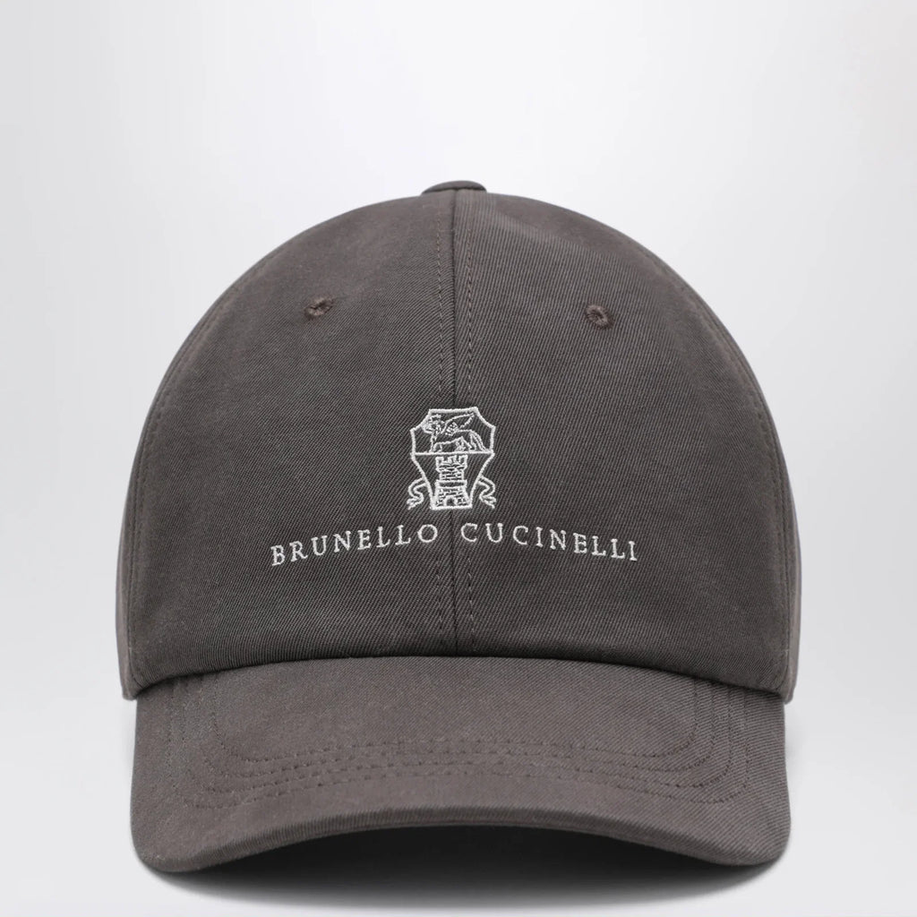 Brunello Cucinelli Brown cotton baseball cap
