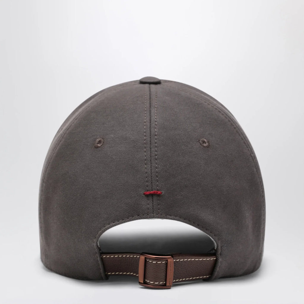 Brunello Cucinelli Brown cotton baseball cap