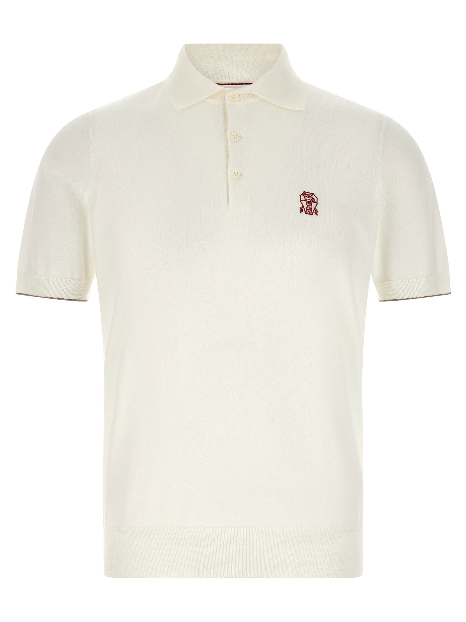 Brunello Cucinelli Logo Embroidery Polo Shirt
