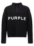 Purple Logo Embroidery Sweater