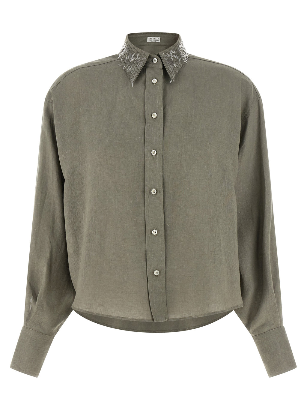 Brunello Cucinelli Sequin Collar Shirt