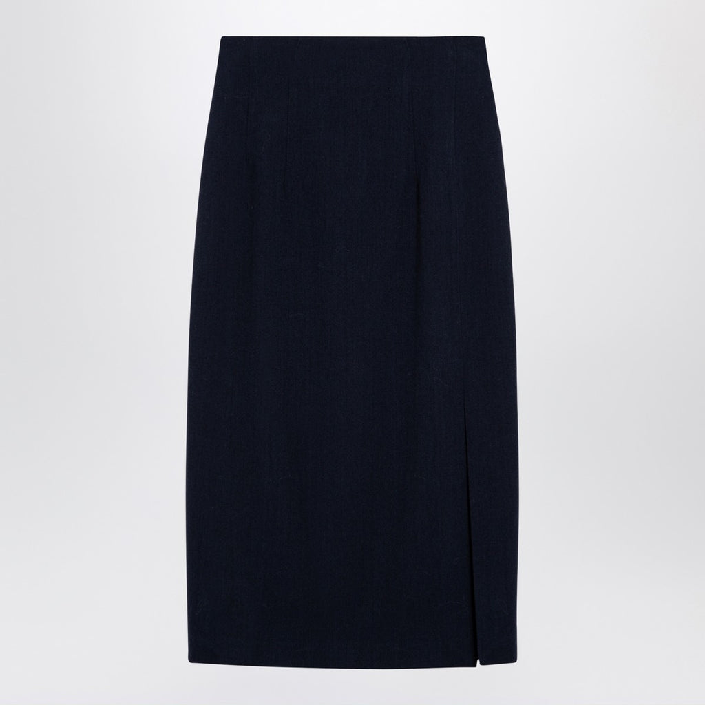 Margaux Lönnberg Navy blue wool-blend Marlo skirt