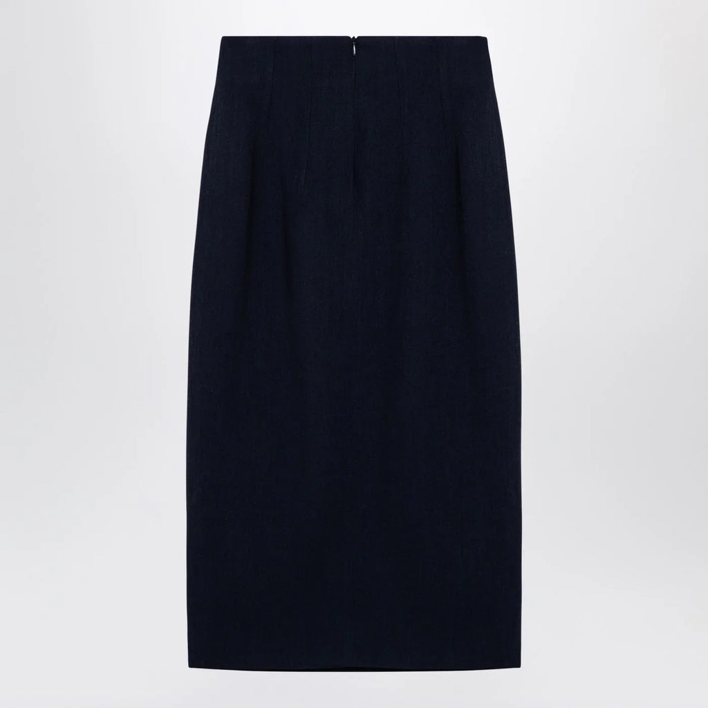 Margaux Lönnberg Navy blue wool-blend Marlo skirt