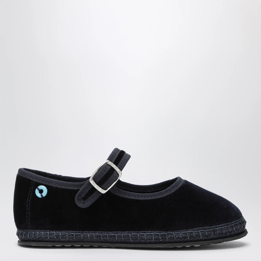Piedàterre Venezia Blue velvet Mary Jane shoes