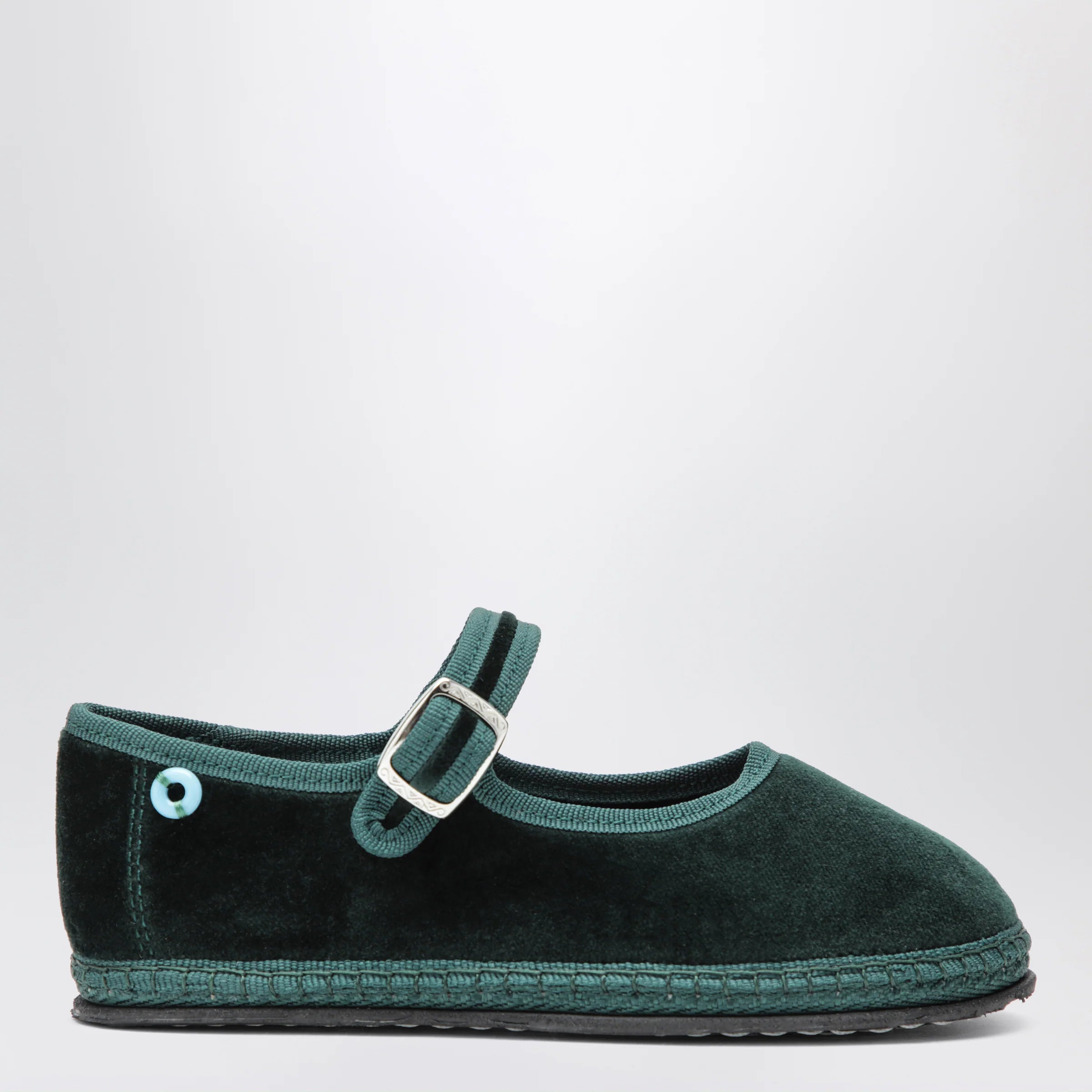 Piedàterre Venezia Carnia green Mary Jane in velvet