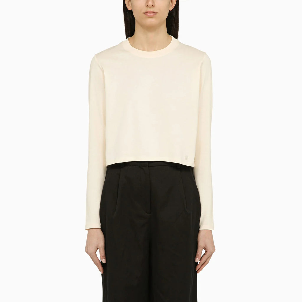 LouLou De Saison Ivory cotton crew-neck jumper